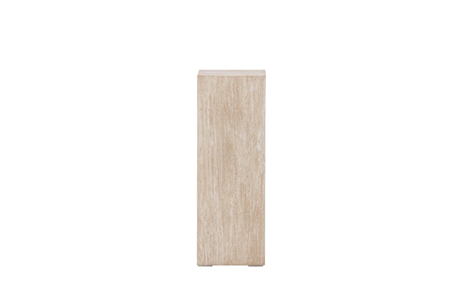 VIND COLLECTION Ramsvik sidebord, kvadratisk - beige MDF med travertin look (23x23xH:65)