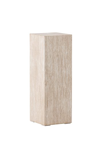 VIND COLLECTION Ramsvik sidebord, kvadratisk - beige MDF med travertin look (23x23xH:65)