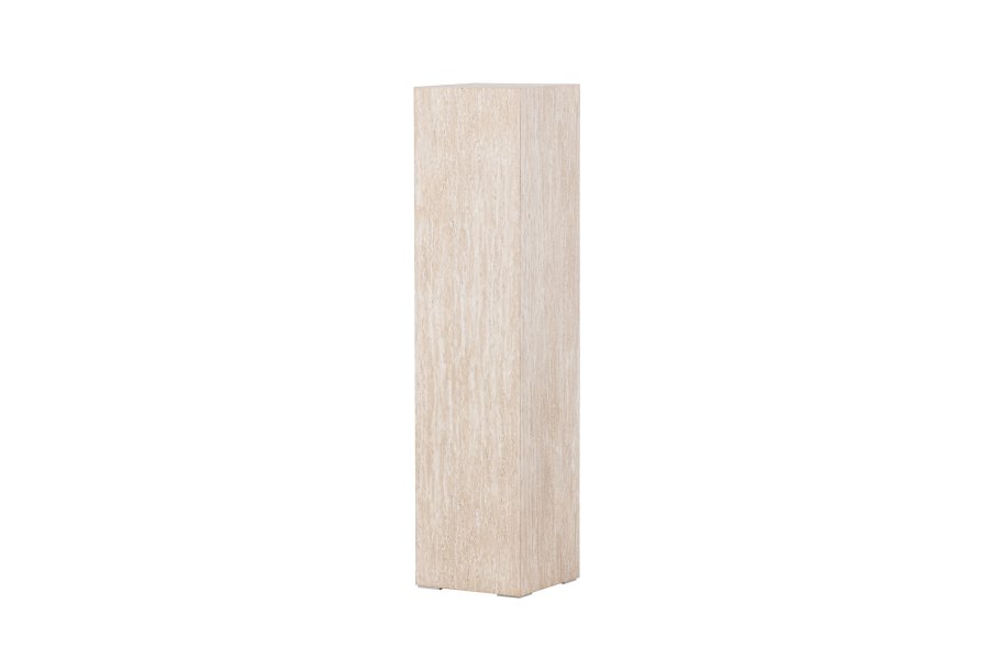VIND COLLECTION Ramsvik sidebord, kvadratisk - beige MDF med travertin look (23x23xH:95)
