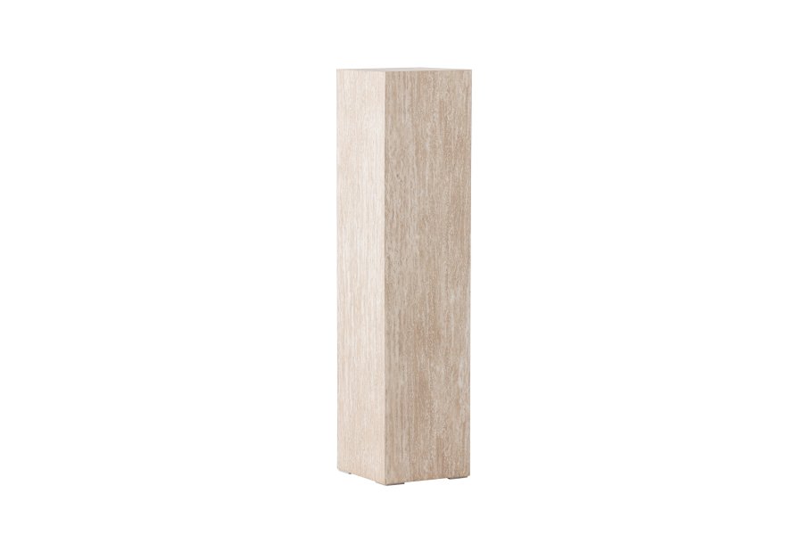 VIND COLLECTION Ramsvik sidebord, kvadratisk - beige MDF med travertin look (23x23xH:95)