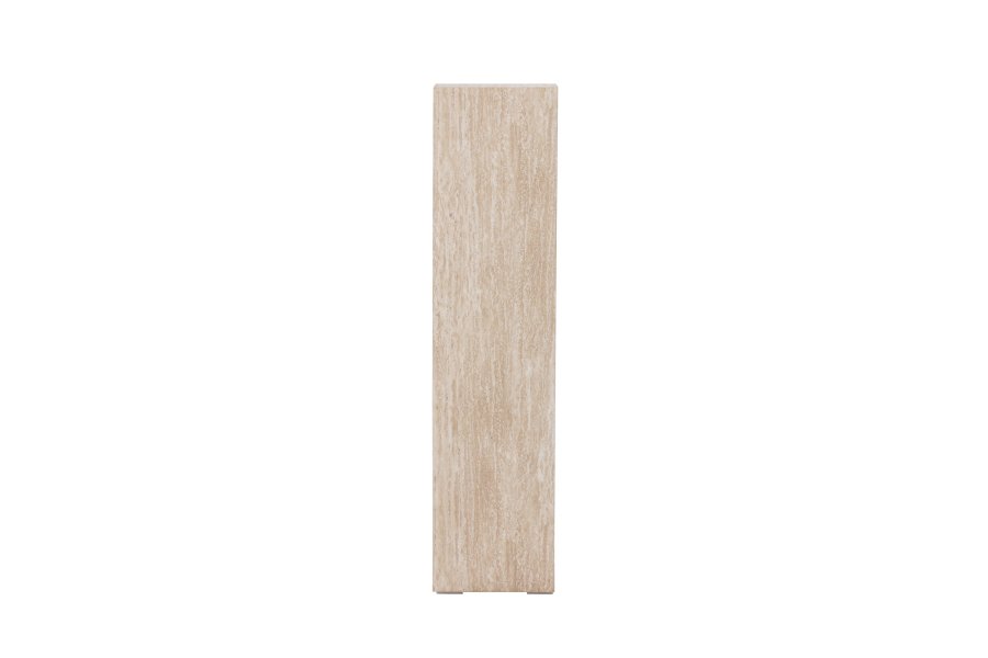 VIND COLLECTION Ramsvik sidebord, kvadratisk - beige MDF med travertin look (23x23xH:95)