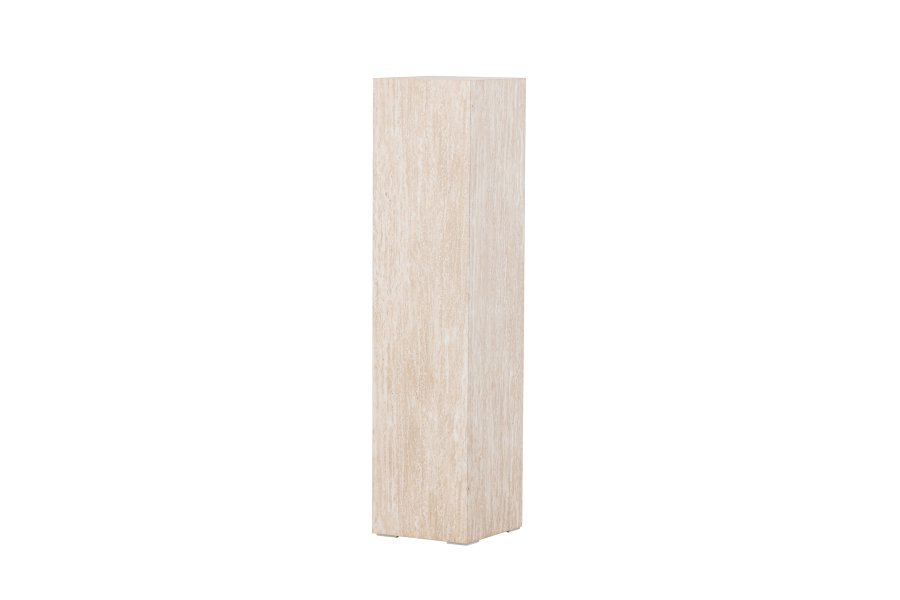 VIND COLLECTION Ramsvik sidebord, kvadratisk - beige MDF med travertin look (23x23xH:95)