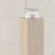 VIND COLLECTION Ramsvik sidebord, kvadratisk - beige MDF med travertin look (23x23xH:95)