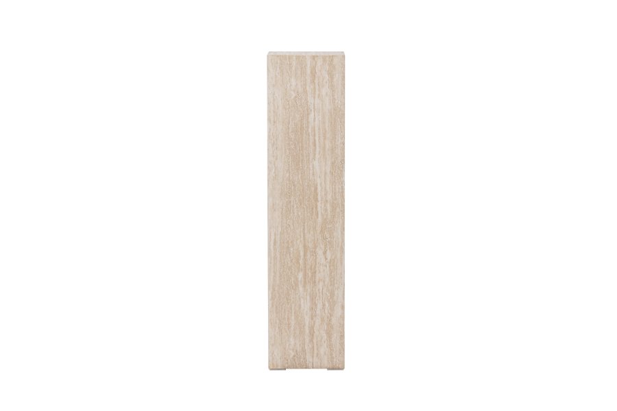 VIND COLLECTION Ramsvik sidebord, kvadratisk - beige MDF med travertin look (23x23xH:95)