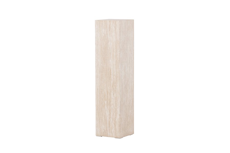 VIND COLLECTION Ramsvik sidebord, kvadratisk - beige MDF med travertin look (23x23xH:95)