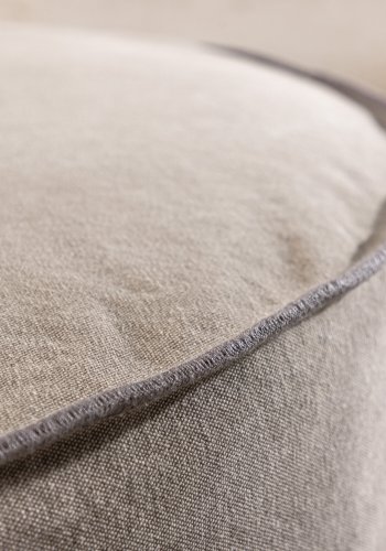 VIND COLLECTION Vindö ottoman, rund - brun stof (101)