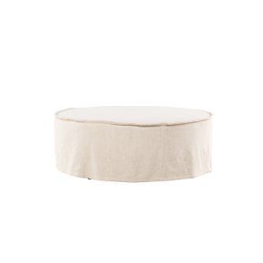 VIND COLLECTION Vindö ottoman, rund - beige stof (101)