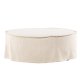 VIND COLLECTION Vindö ottoman, rund - beige stof (101)