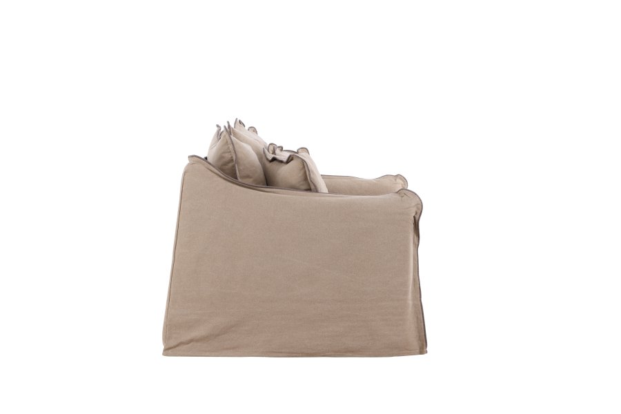 VIND COLLECTION Oskarshamn 3 pers. sofa - beige-brun stof og birketr