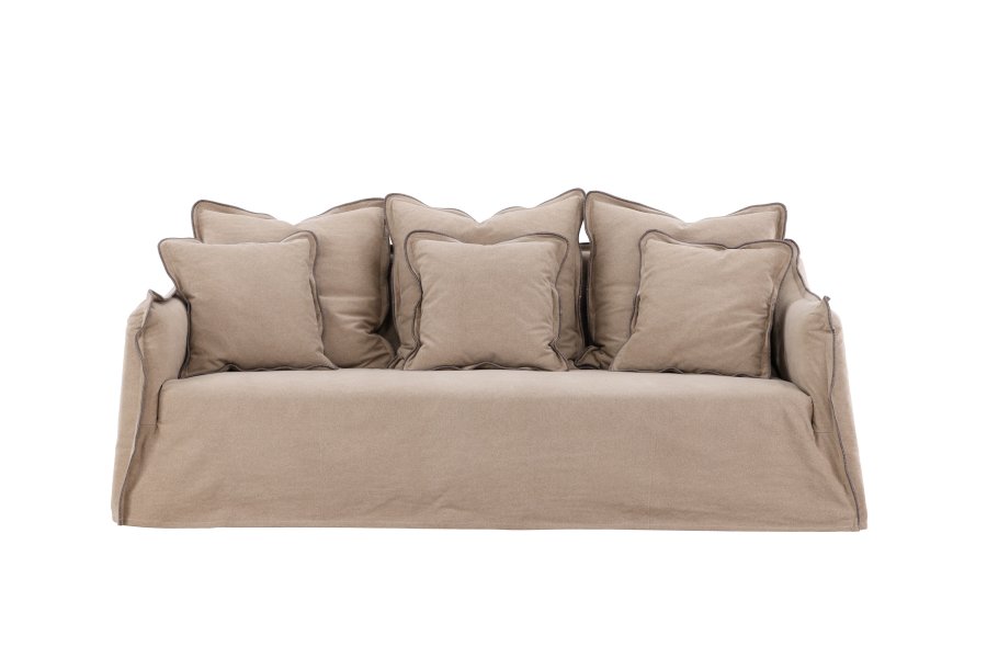 VIND COLLECTION Oskarshamn 3 pers. sofa - beige-brun stof og birketr