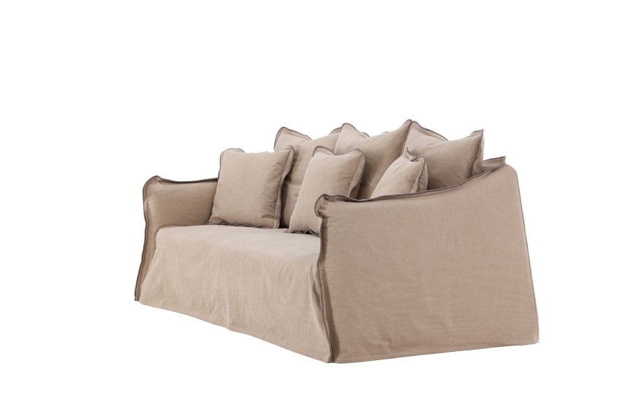 VIND COLLECTION Oskarshamn 3 pers. sofa - beige-brun stof og birketr