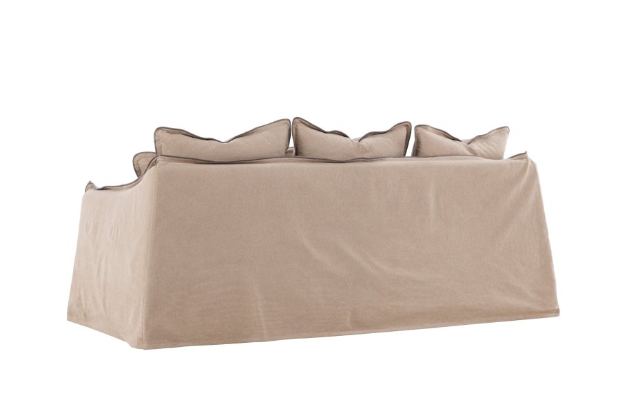 VIND COLLECTION Oskarshamn 3 pers. sofa - beige-brun stof og birketr