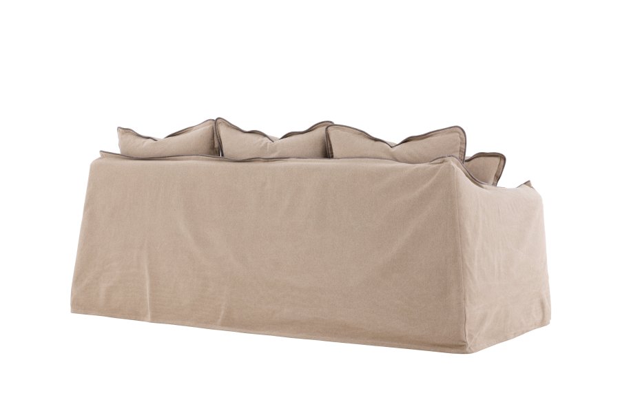 VIND COLLECTION Oskarshamn 3 pers. sofa - beige-brun stof og birketr