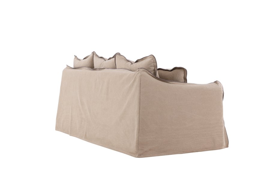 VIND COLLECTION Oskarshamn 3 pers. sofa - beige-brun stof og birketr