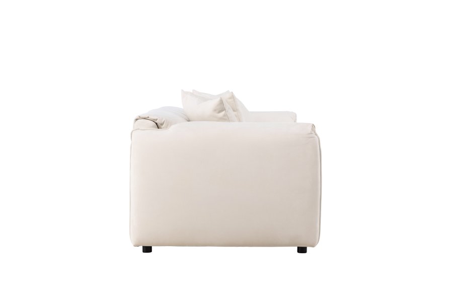 VIND COLLECTION Torekov 3 pers. sofa - beige polyester stof og birketr