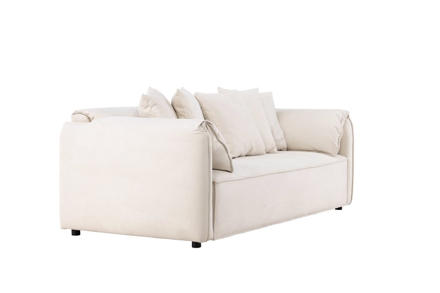 VIND COLLECTION Torekov 3 pers. sofa - beige polyester stof og birketr