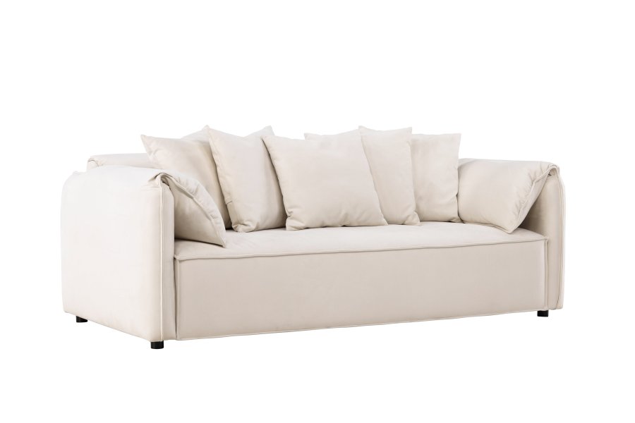 VIND COLLECTION Torekov 3 pers. sofa - beige polyester stof og birketr