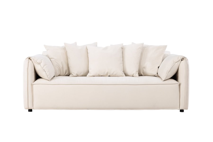 VIND COLLECTION Torekov 3 pers. sofa - beige polyester stof og birketr