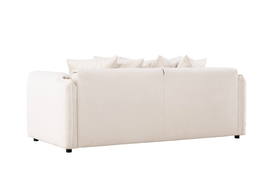 VIND COLLECTION Torekov 3 pers. sofa - beige polyester stof og birketr
