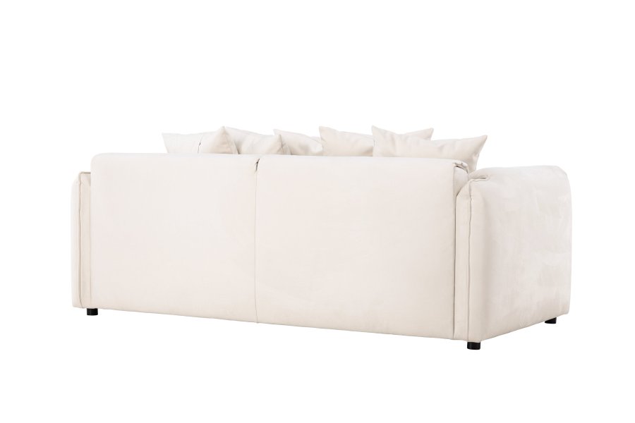 VIND COLLECTION Torekov 3 pers. sofa - beige polyester stof og birketr