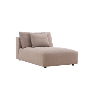 VIND COLLECTION Malö daybed - mrkebrun stof og birketr