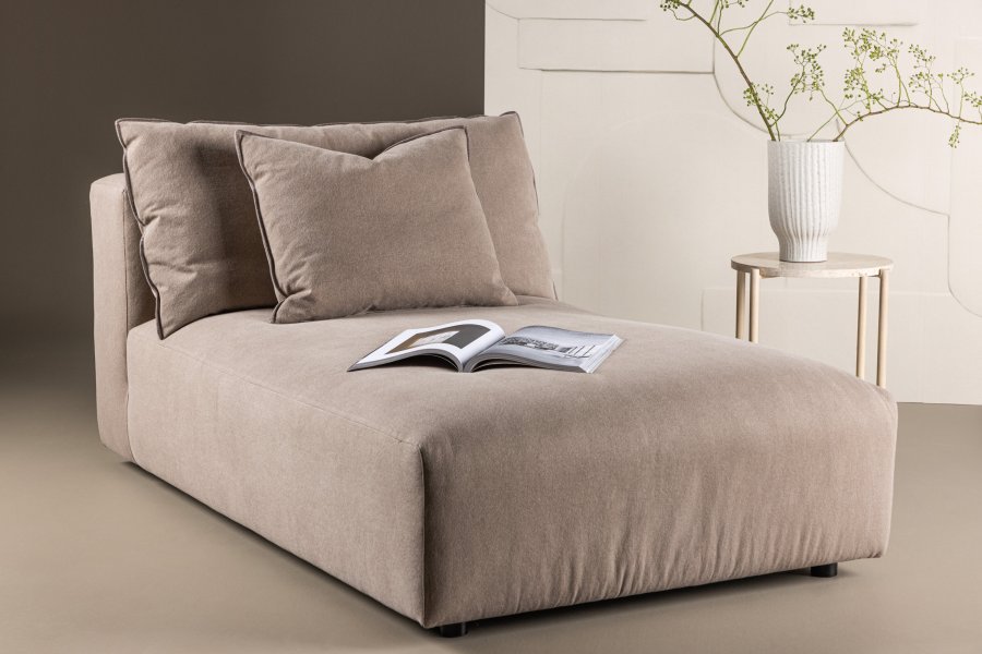 VIND COLLECTION Malö daybed - mrkebrun stof og birketr