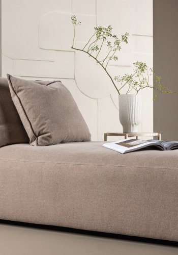 VIND COLLECTION Malö daybed - mrkebrun stof og birketr