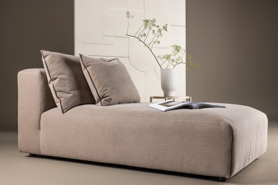 VIND COLLECTION Malö daybed - mrkebrun stof og birketr