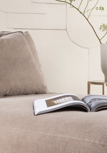 VIND COLLECTION Malö daybed - mrkebrun stof og birketr