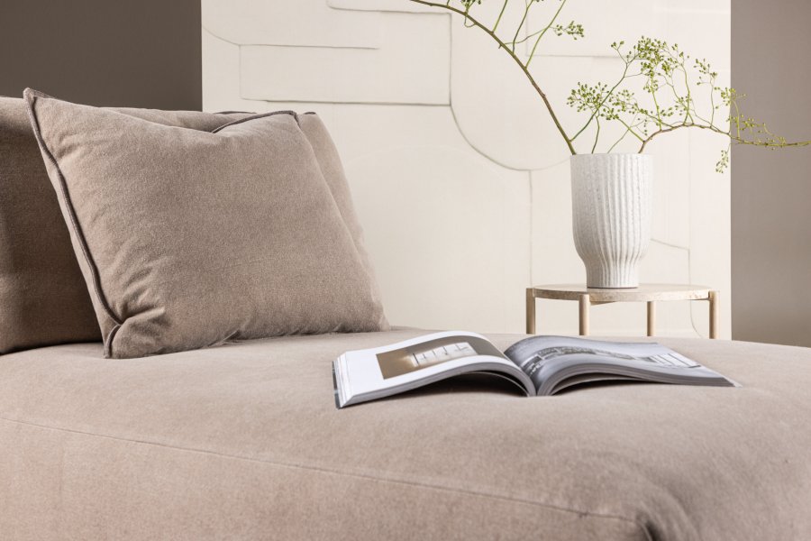 VIND COLLECTION Malö daybed - mrkebrun stof og birketr