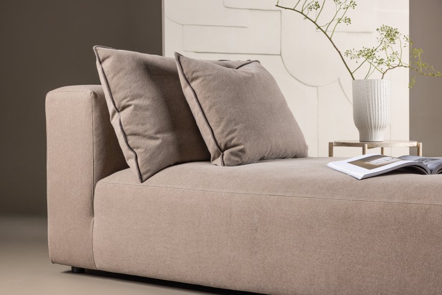 VIND COLLECTION Malö daybed - mrkebrun stof og birketr