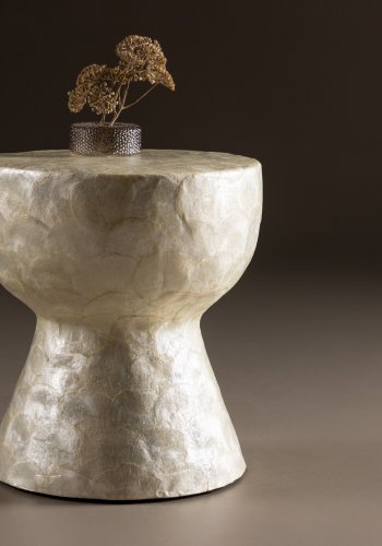 VIND COLLECTION Sandön sofabord, rund - beige capiz (40)