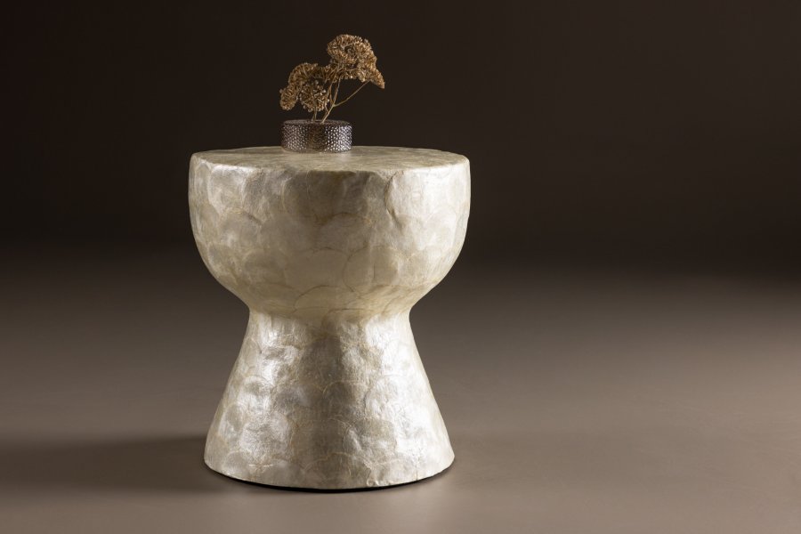 VIND COLLECTION Sandön sofabord, rund - beige capiz (40)