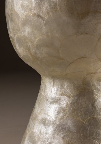 VIND COLLECTION Sandön sofabord, rund - beige capiz (40)