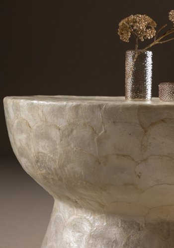 VIND COLLECTION Sandön sofabord, rund - beige capiz (70)