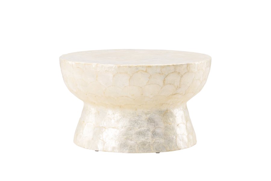 VIND COLLECTION Sandön sofabord, rund - beige capiz (70)