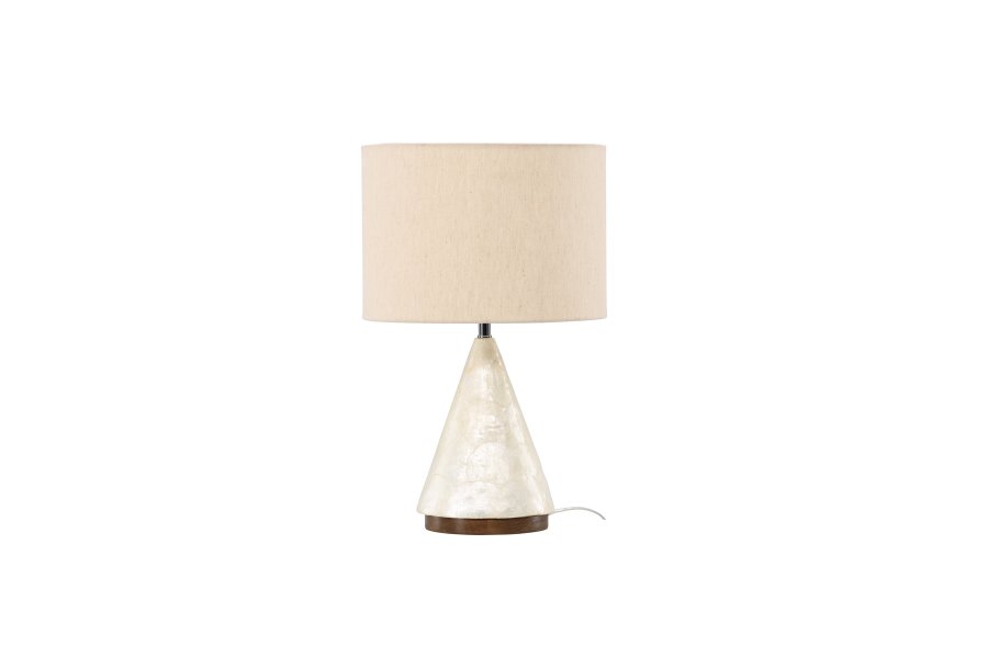 VIND COLLECTION Donsö bordlampe - lysegr capiz