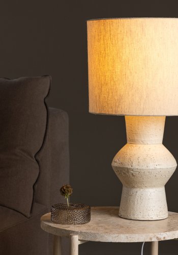 VIND COLLECTION Valön bordlampe - elfenben jute og terracotta