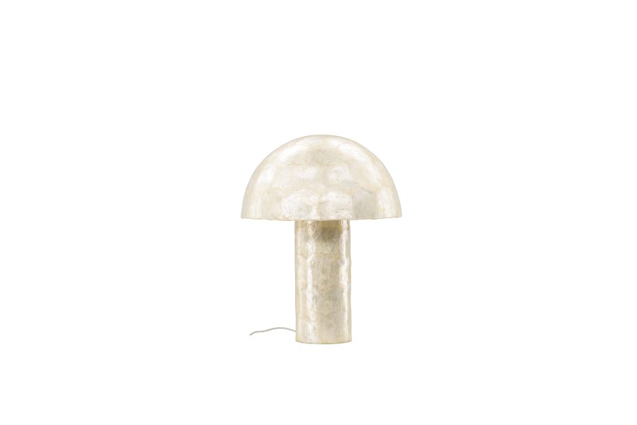 VIND COLLECTION Lindön bordlampe - lysegr capiz