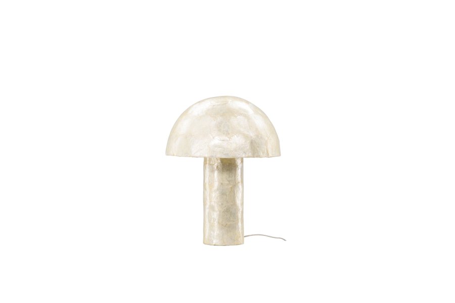 VIND COLLECTION Lindön bordlampe - lysegr capiz