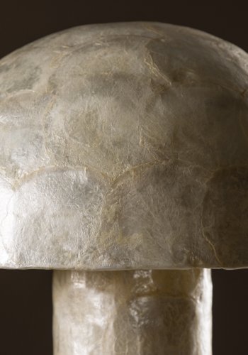 VIND COLLECTION Lindön bordlampe - lysegr capiz