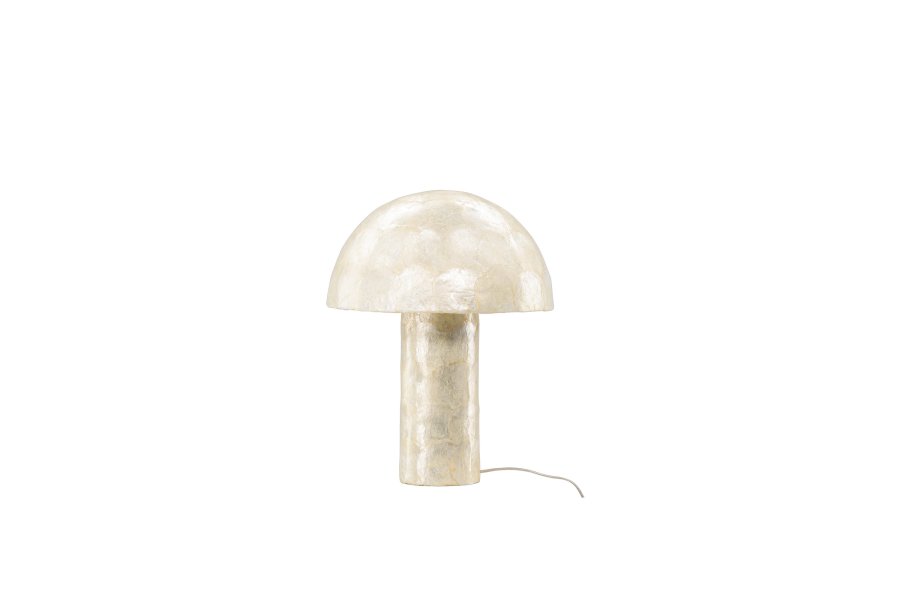 VIND COLLECTION Lindön bordlampe - lysegr capiz