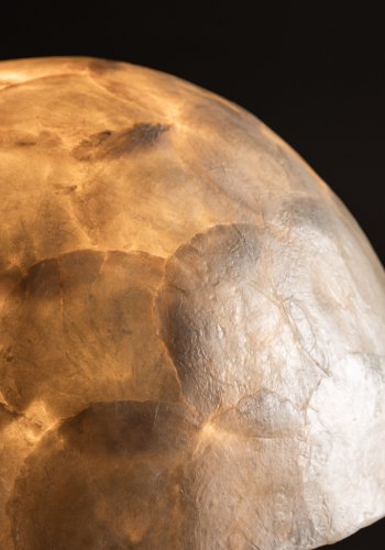 VIND COLLECTION Lindön bordlampe - lysegr capiz