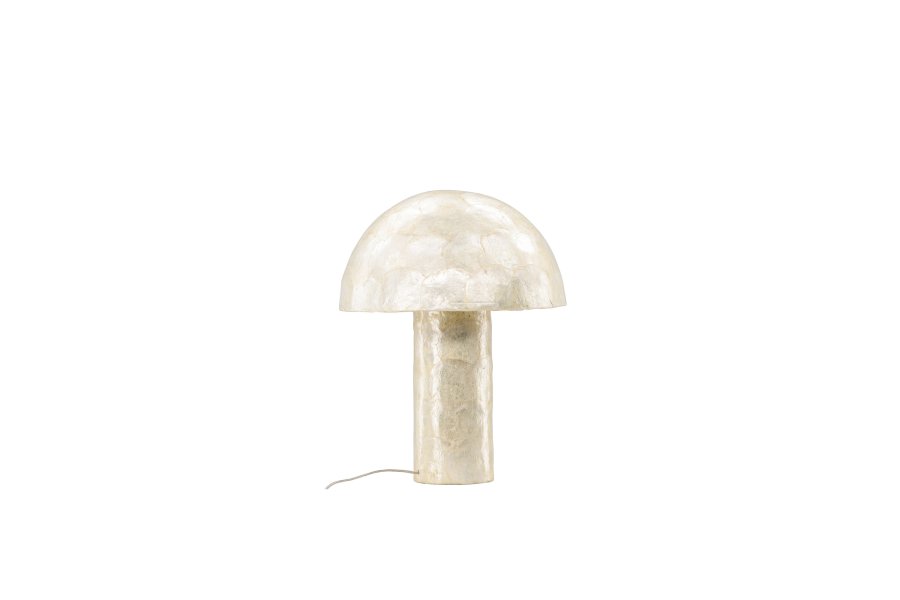 VIND COLLECTION Lindön bordlampe - lysegr capiz