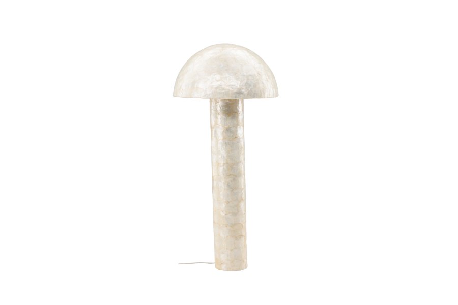 VIND COLLECTION Lindön gulvlampe - lysegr capiz