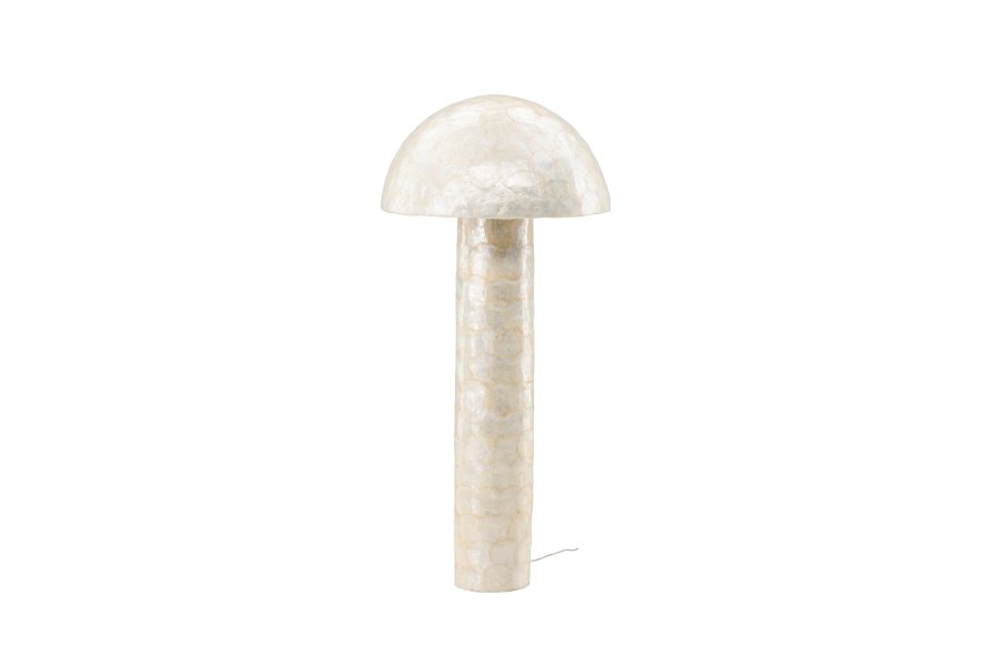 VIND COLLECTION Lindön gulvlampe - lysegr capiz