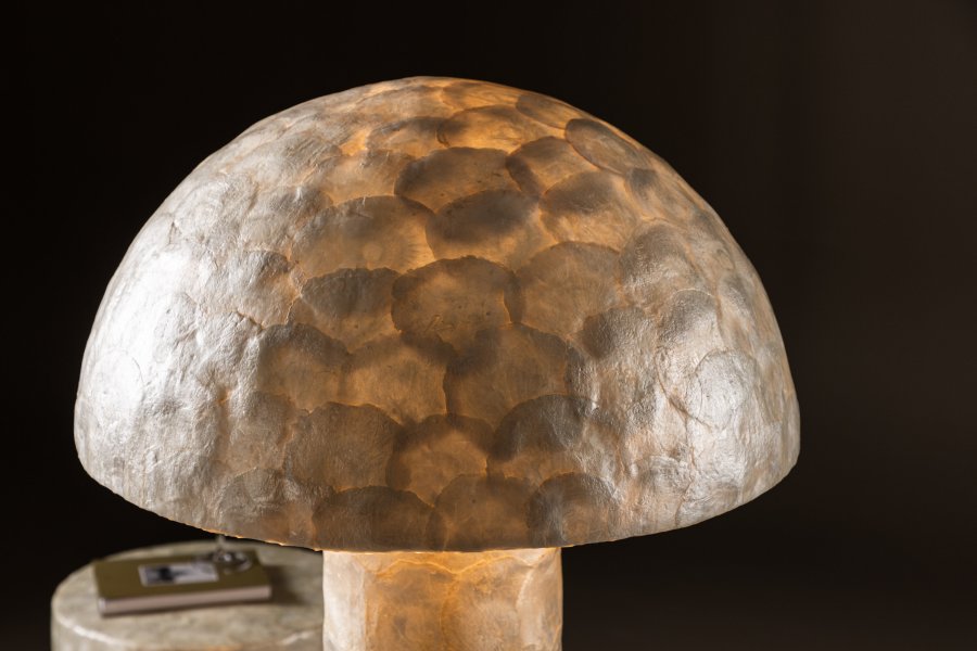 VIND COLLECTION Lindön gulvlampe - lysegr capiz