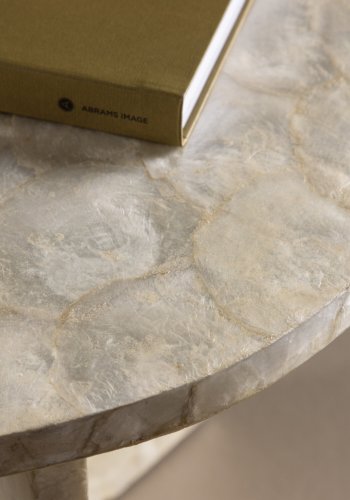 VIND COLLECTION Smögen sofabord, rund - beige capiz (40)