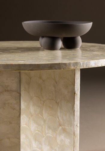 VIND COLLECTION Smögen  sofabord, rund - beige capiz (70)