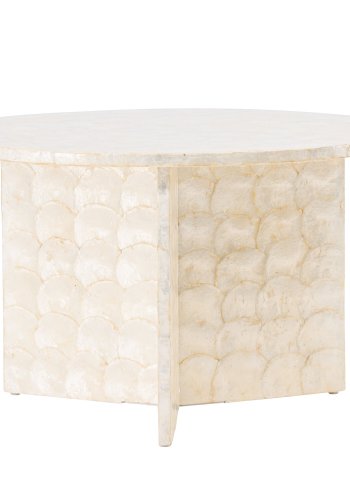 VIND COLLECTION Smögen  sofabord, rund - beige capiz (70)